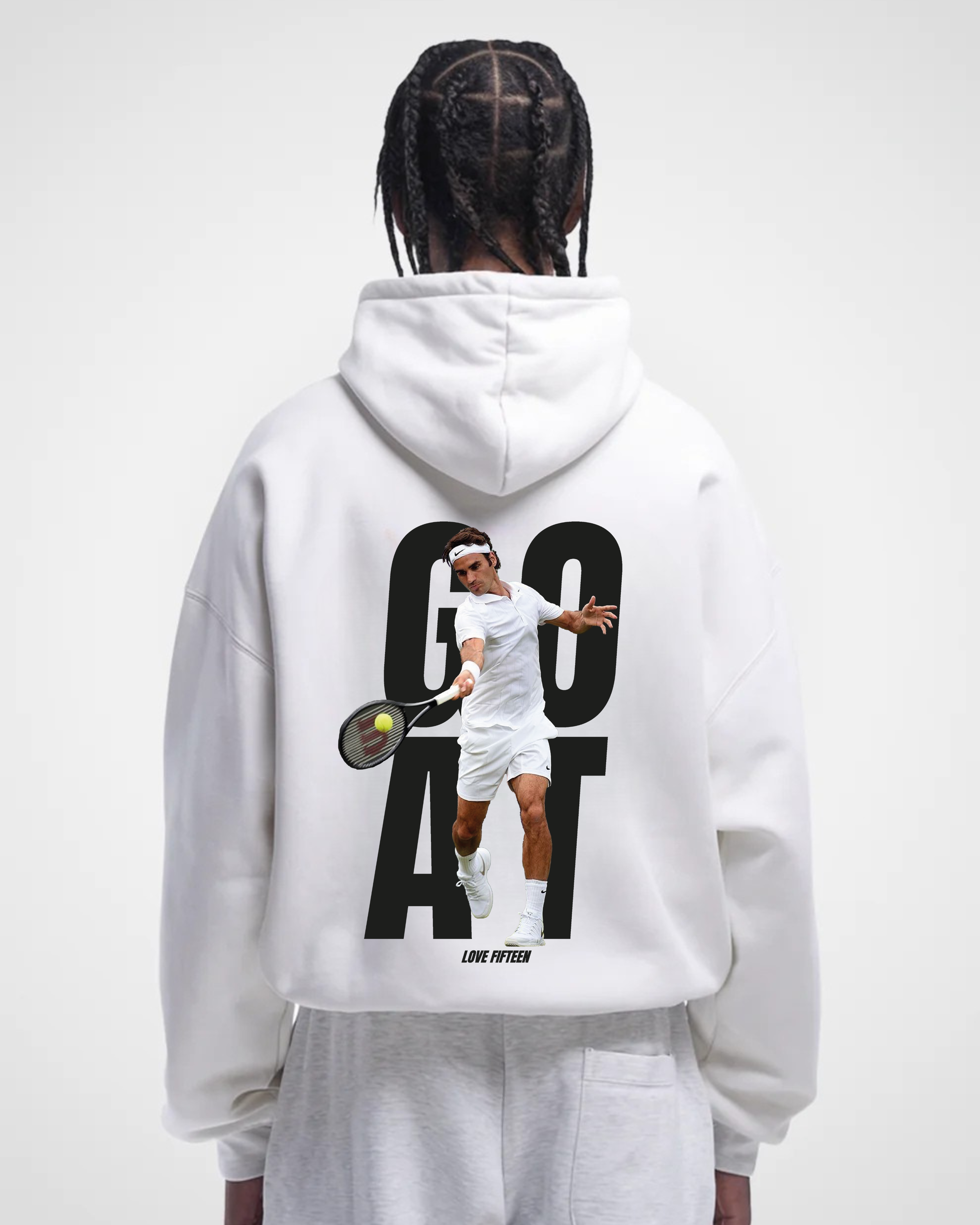 Roger Federer Goat Merch Oversized Hoodie