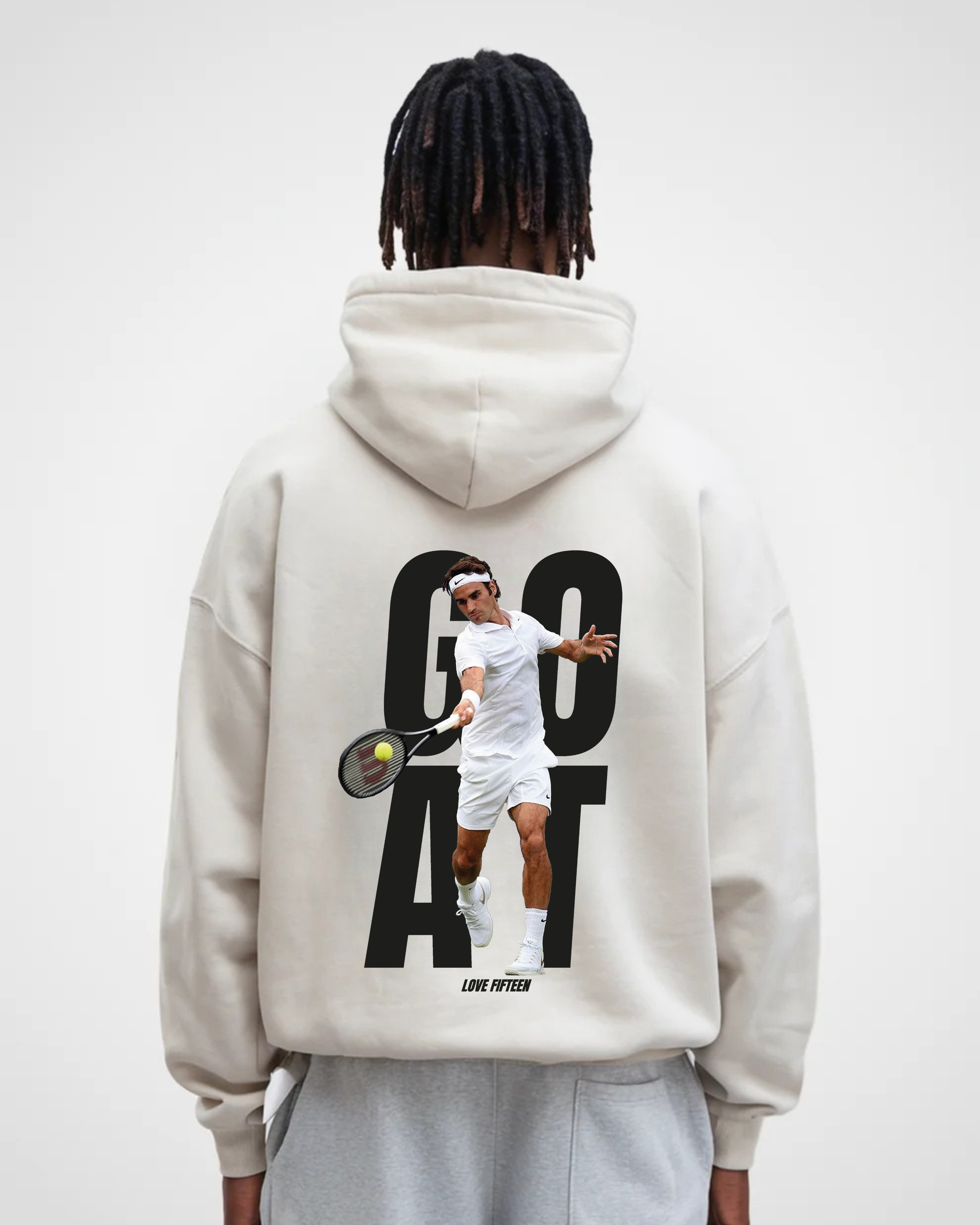 Roger Federer Goat Merch Oversized Hoodie