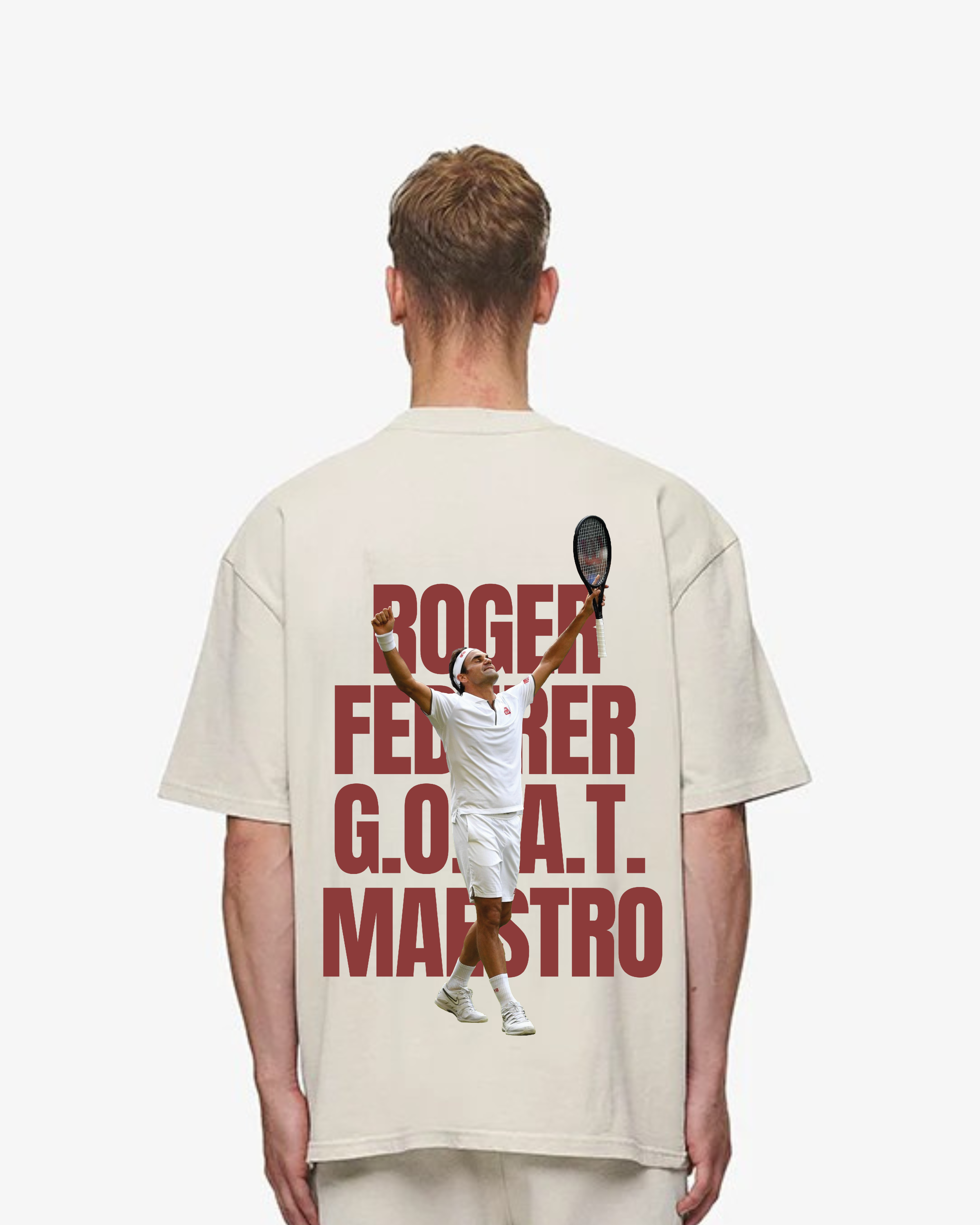 Roger Federer GOAT/MAESTRO Merch Oversized Shirt