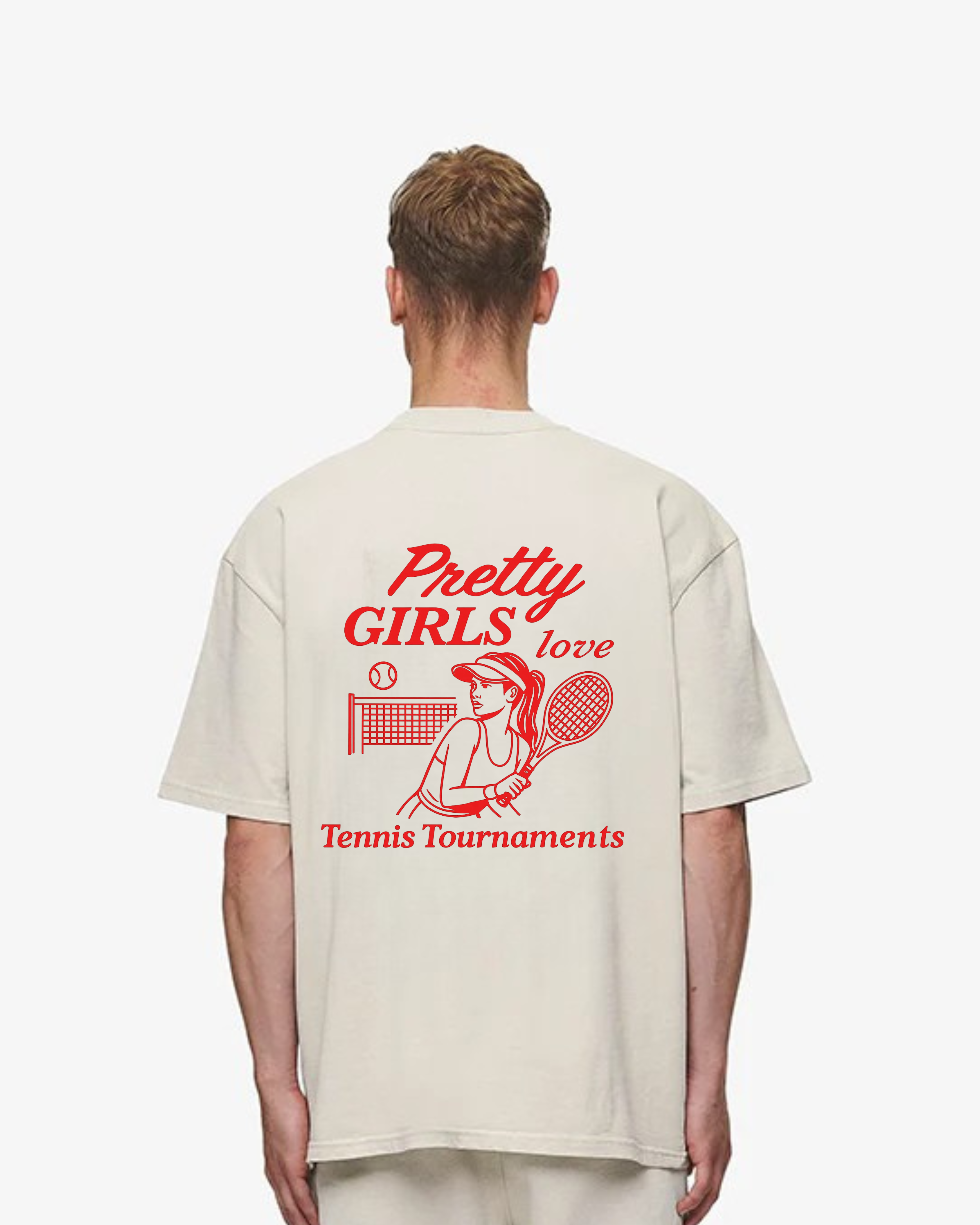 Pretty Girls love Tennis Tournaments Merch Oversized Shirt