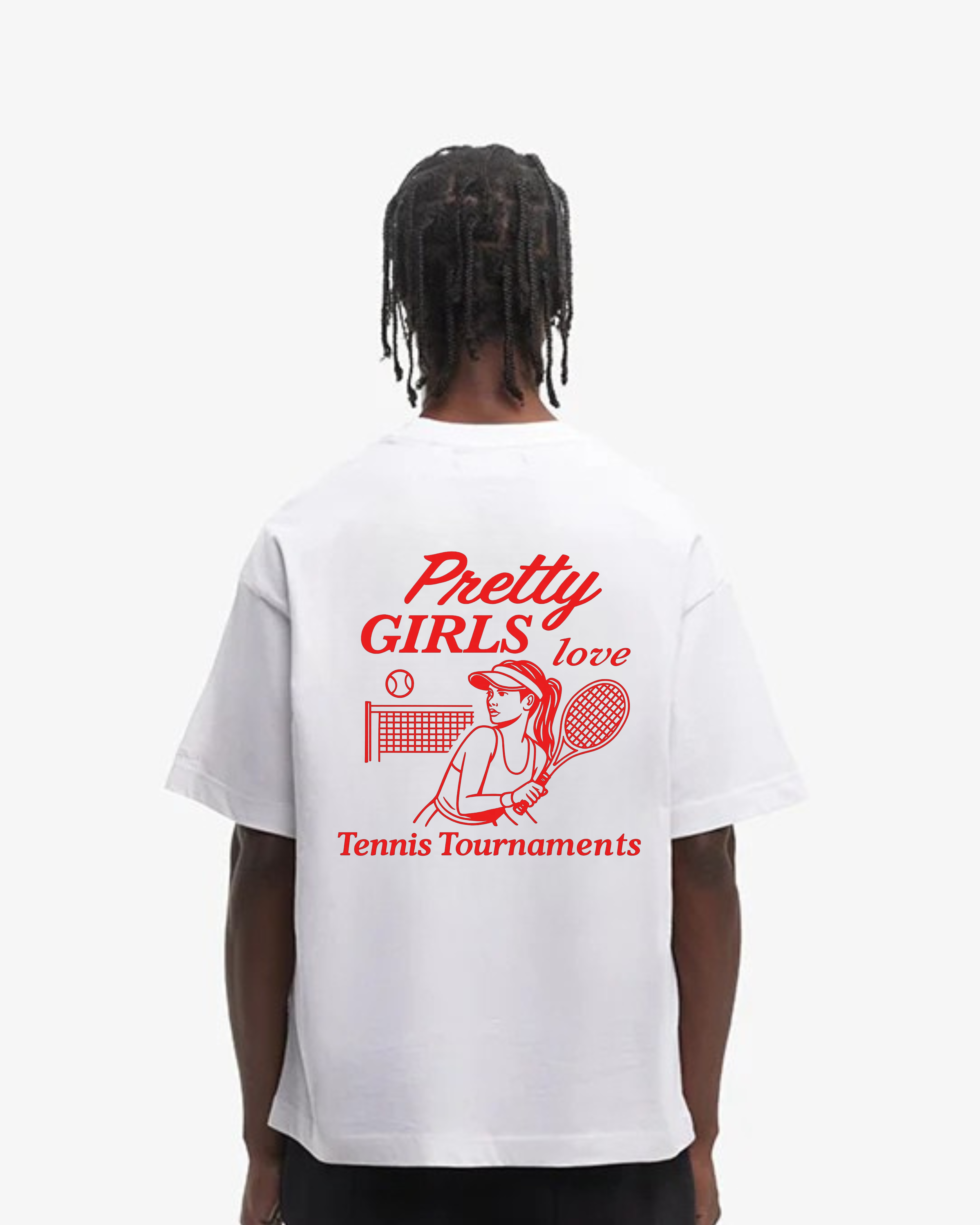 Pretty Girls love Tennis Tournaments Merch Oversized Shirt