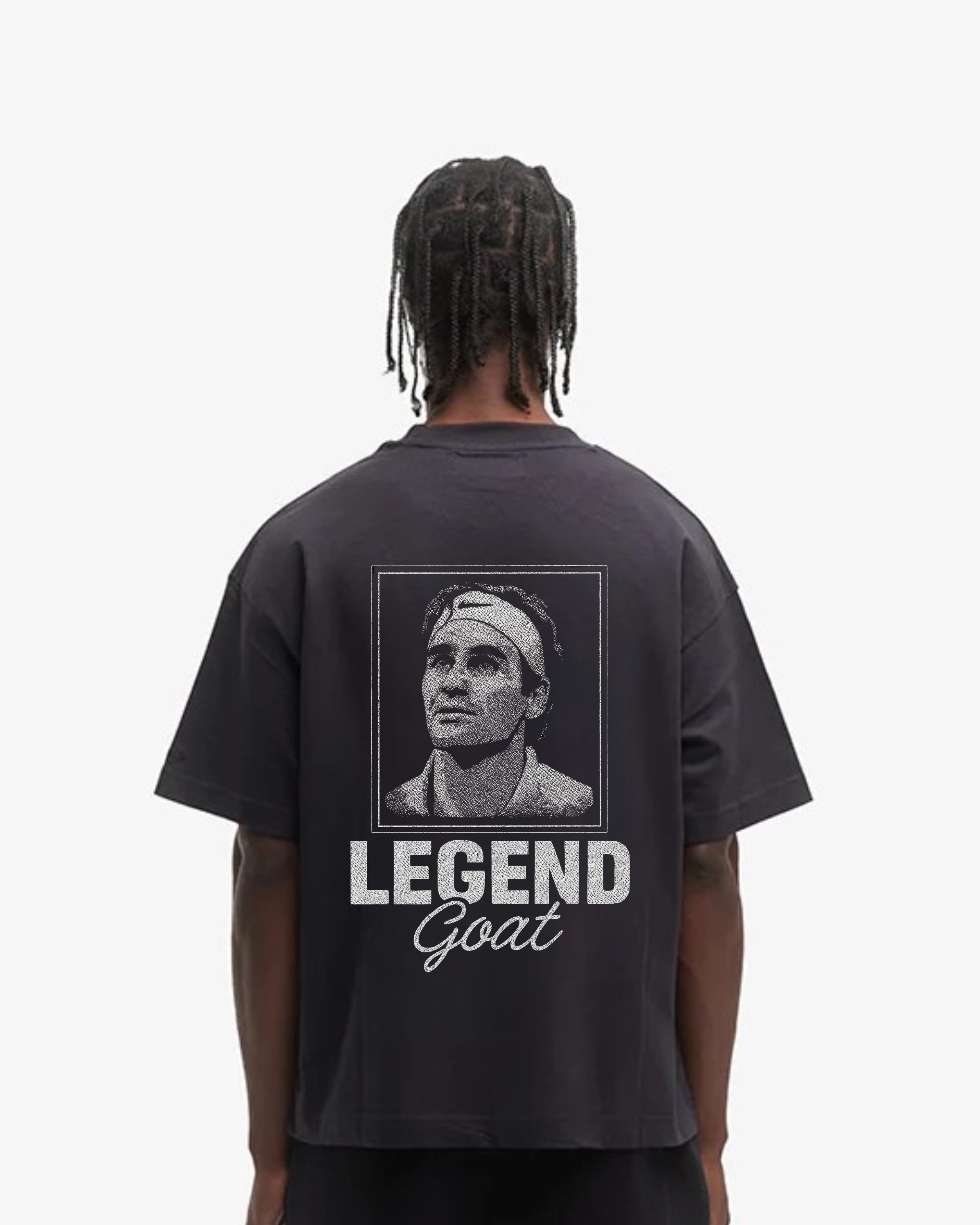 Roger Federer Legend/Goat Merch Oversized Shirt