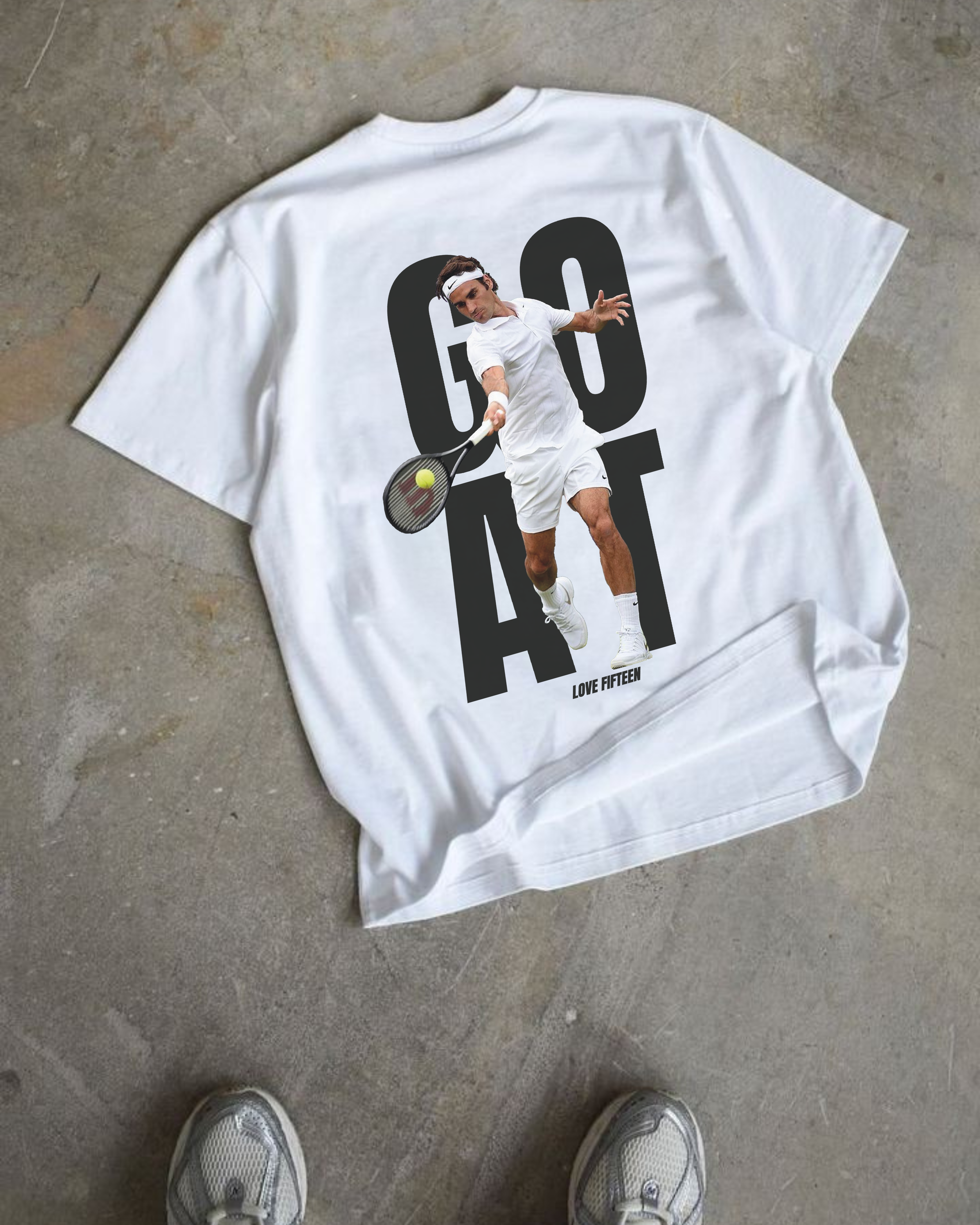 Roger Federer GOAT Merch Oversized Shirt