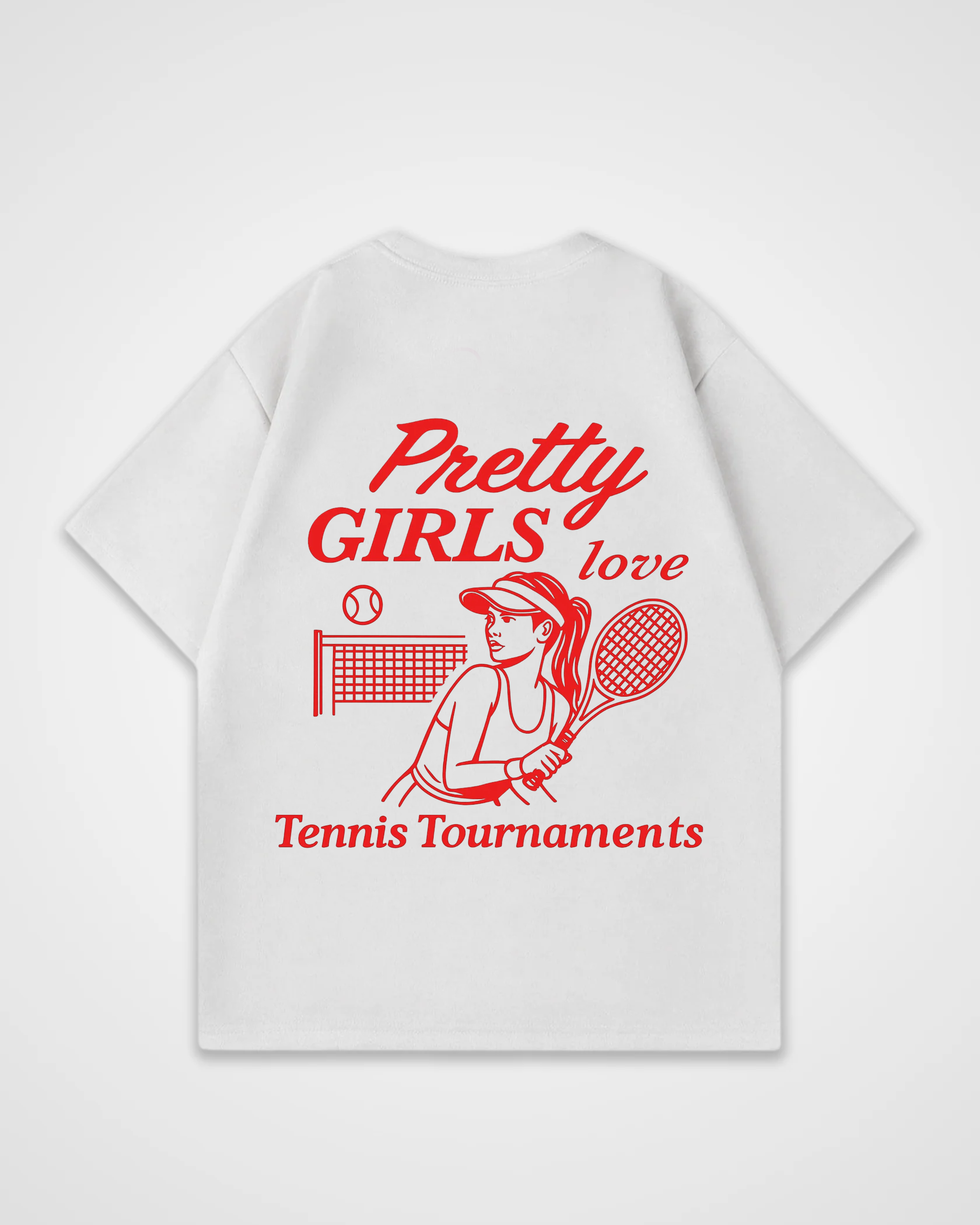 Pretty Girls love Tennis Tournaments Merch Oversized Shirt