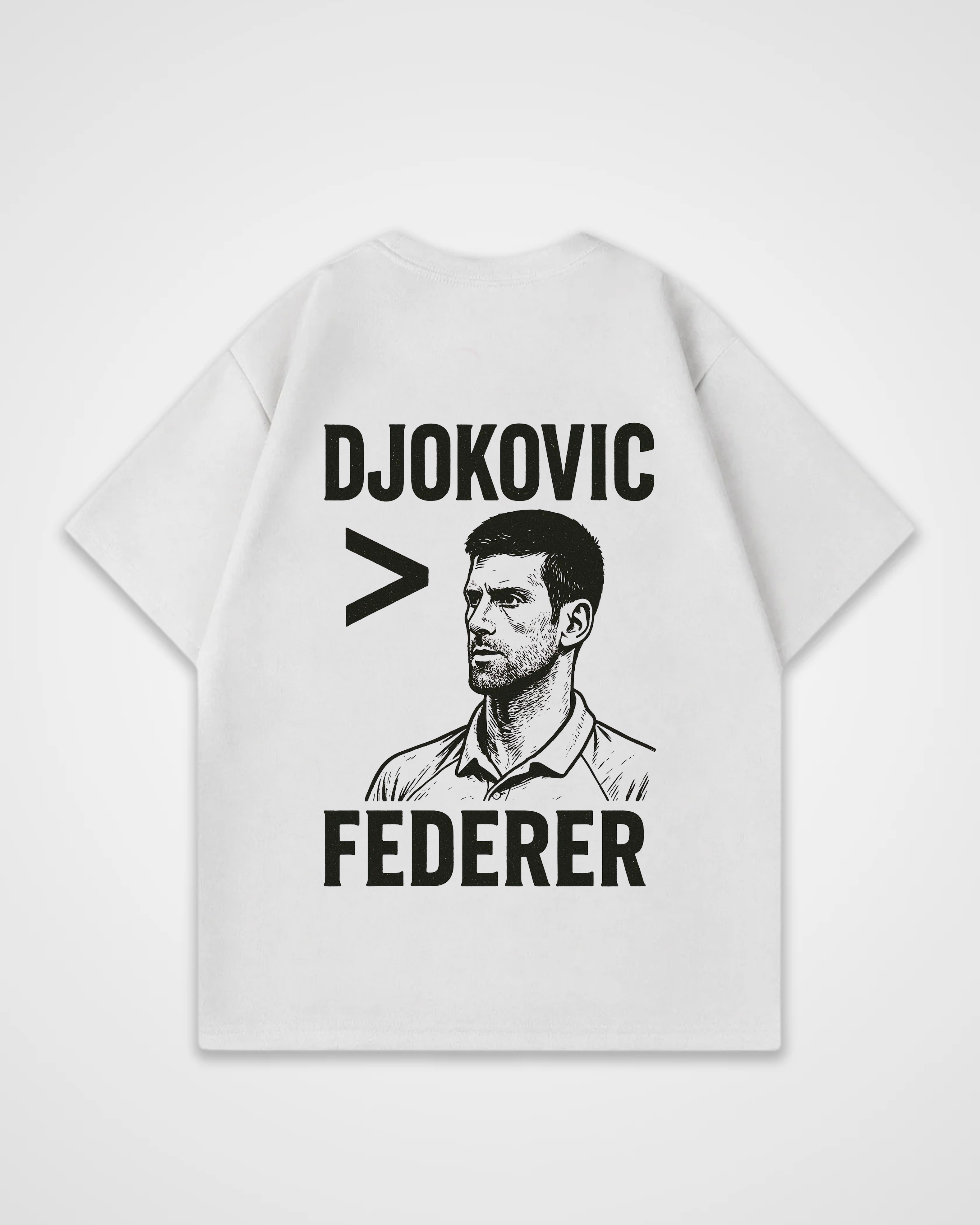 Djokovic > Federer Merch Oversized Shirt