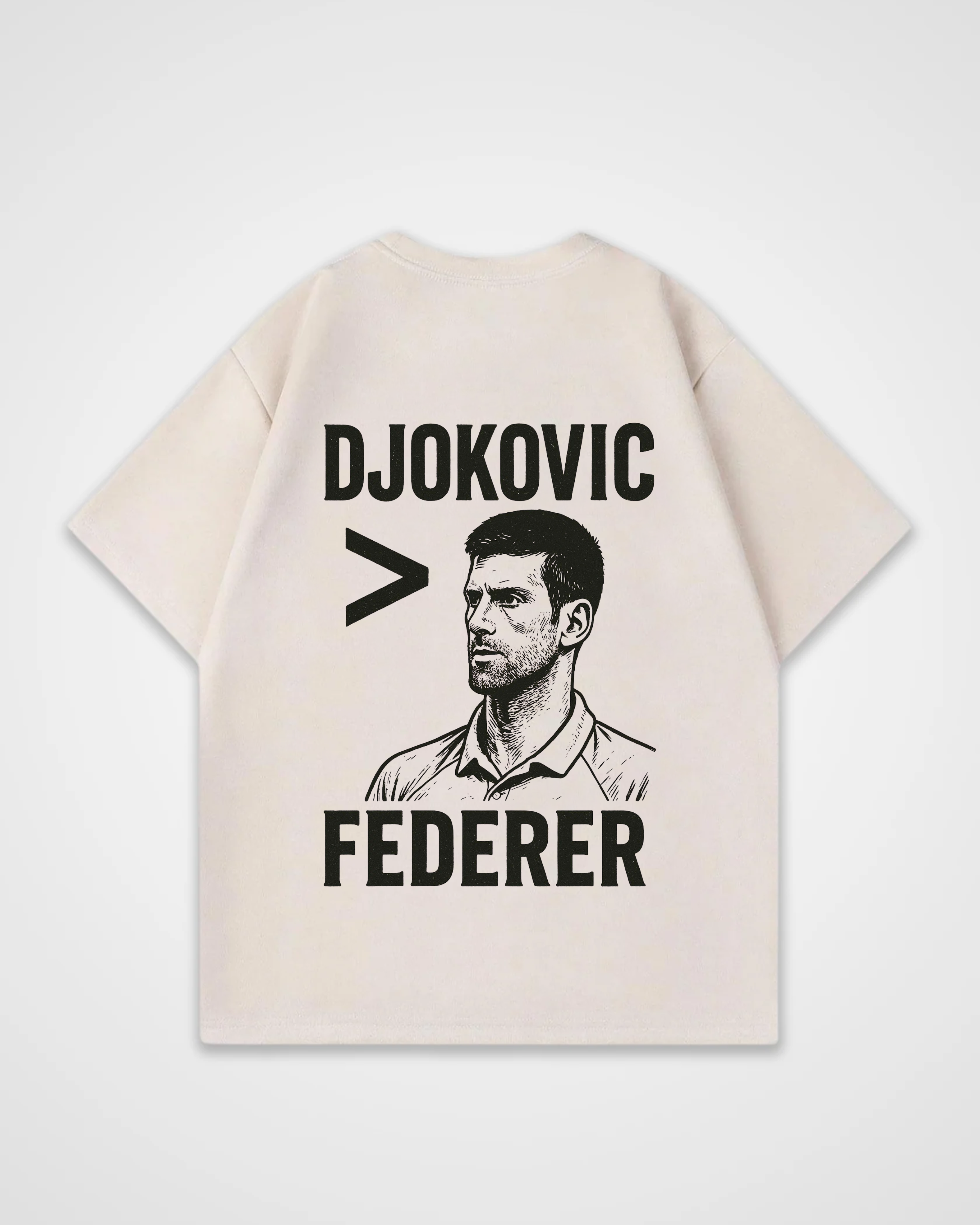 Djokovic > Federer Merch Oversized Shirt