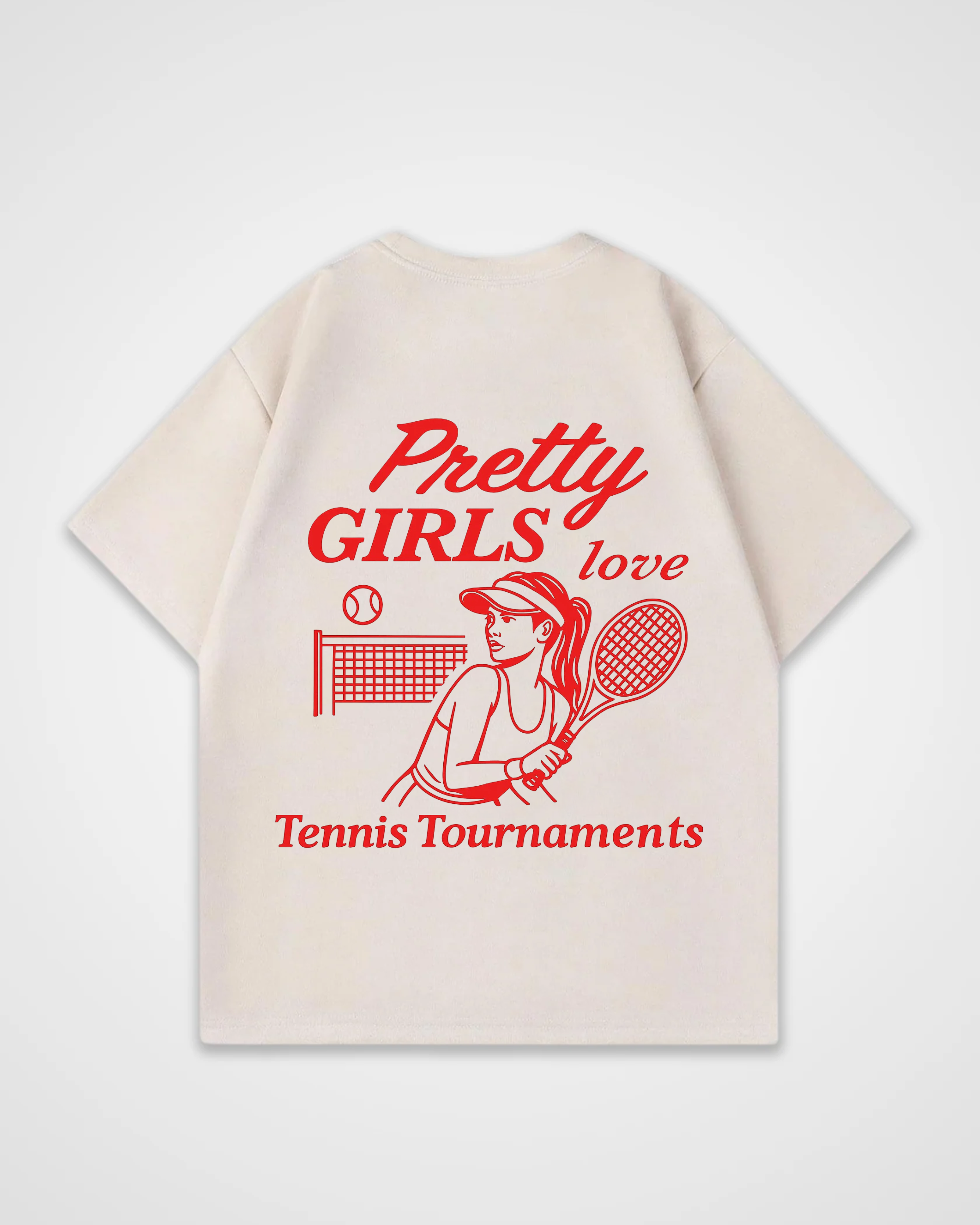 Pretty Girls love Tennis Tournaments Merch Oversized Shirt