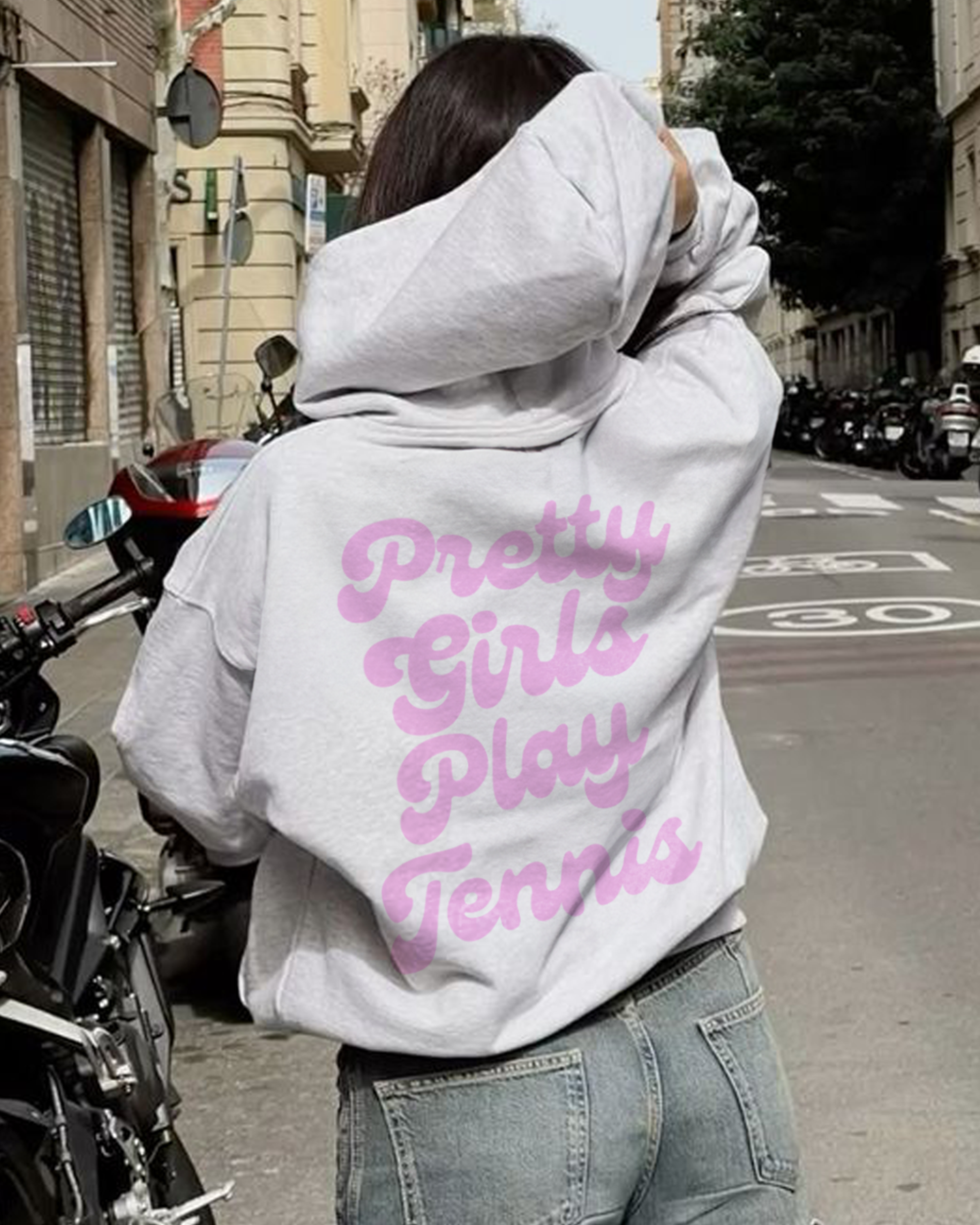 Pretty Girls play Tennis Merch Oversized Hoodie