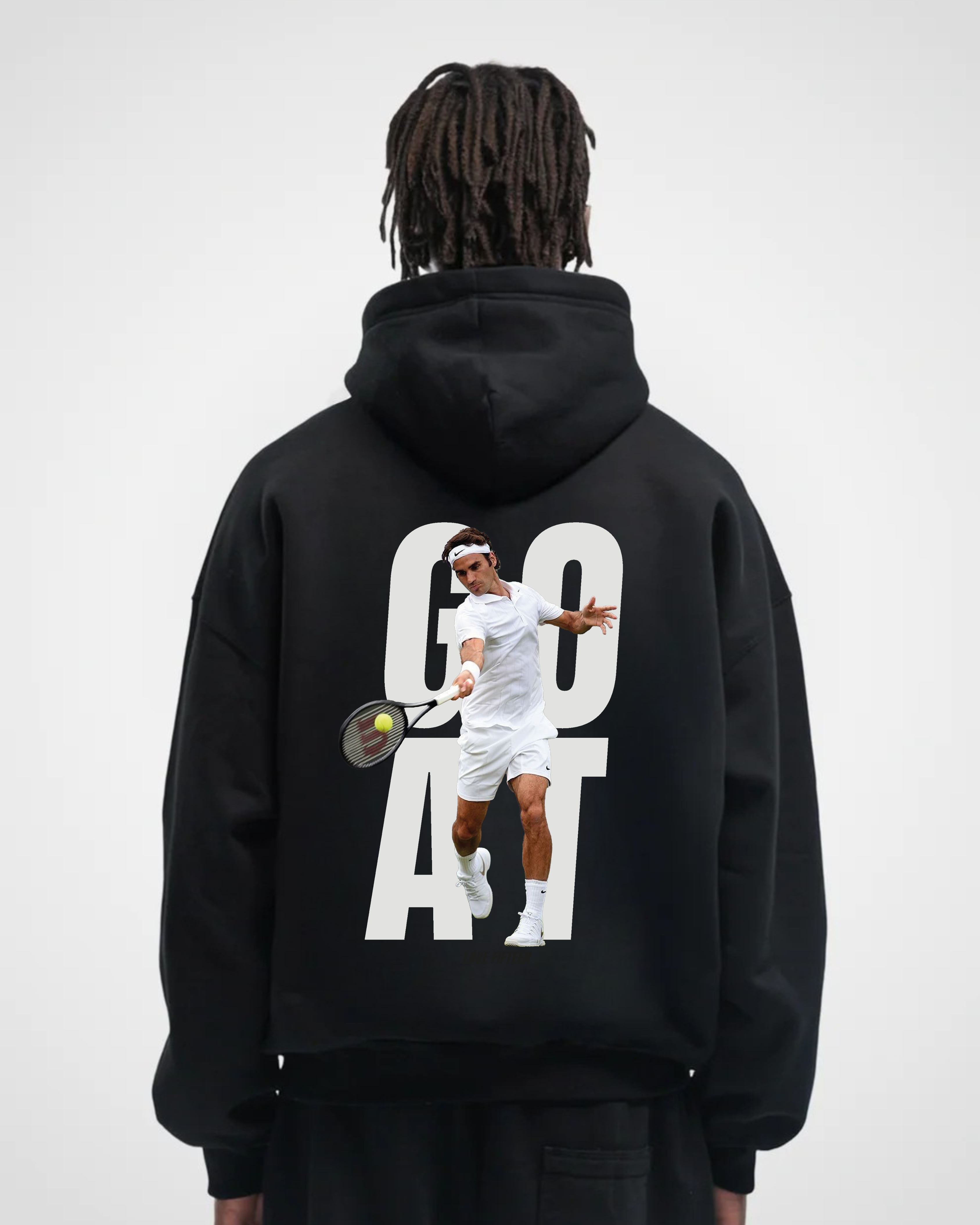 Roger Federer Goat Merch Oversized Hoodie