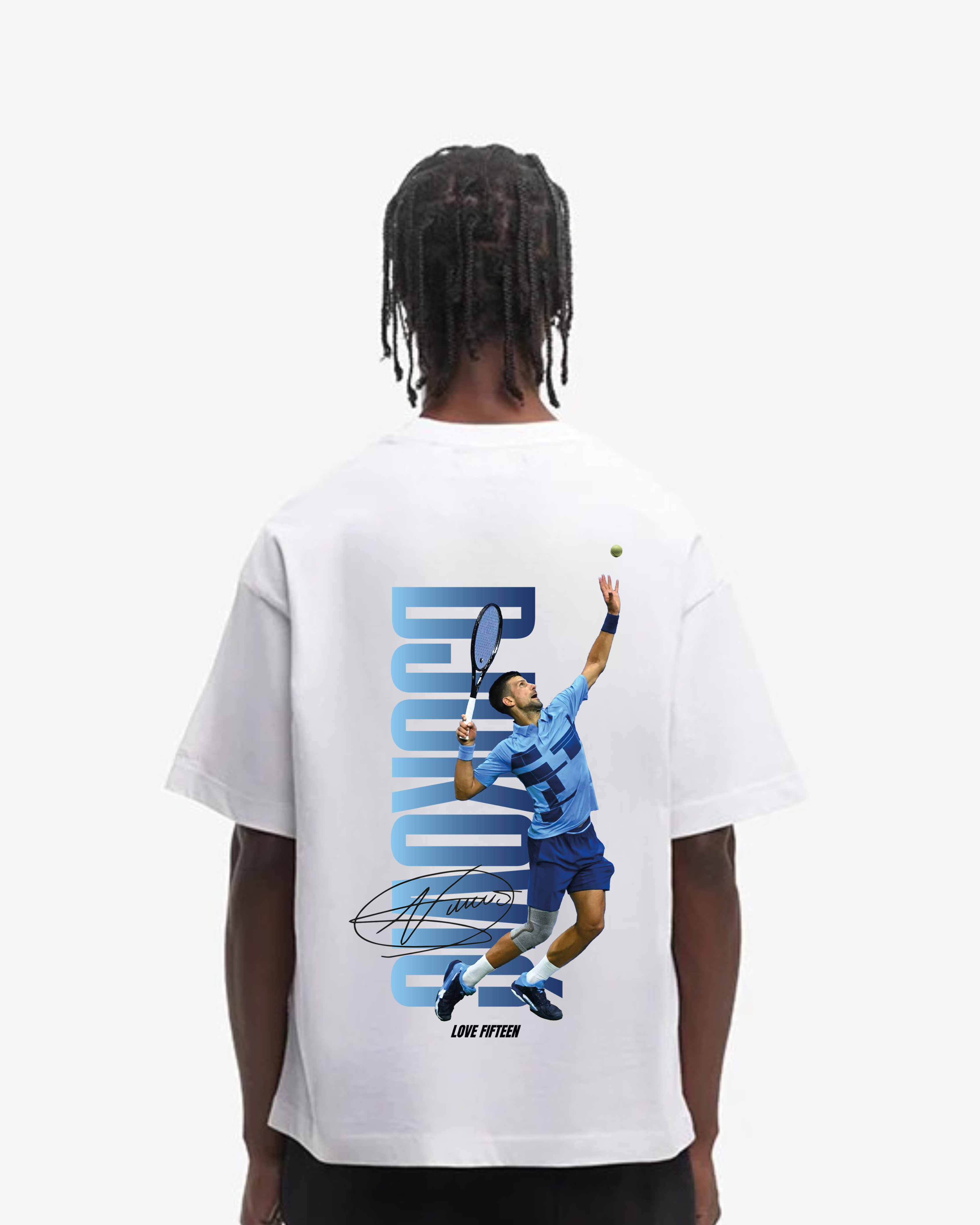 Novak Djokovic Blue Oversized Shirt