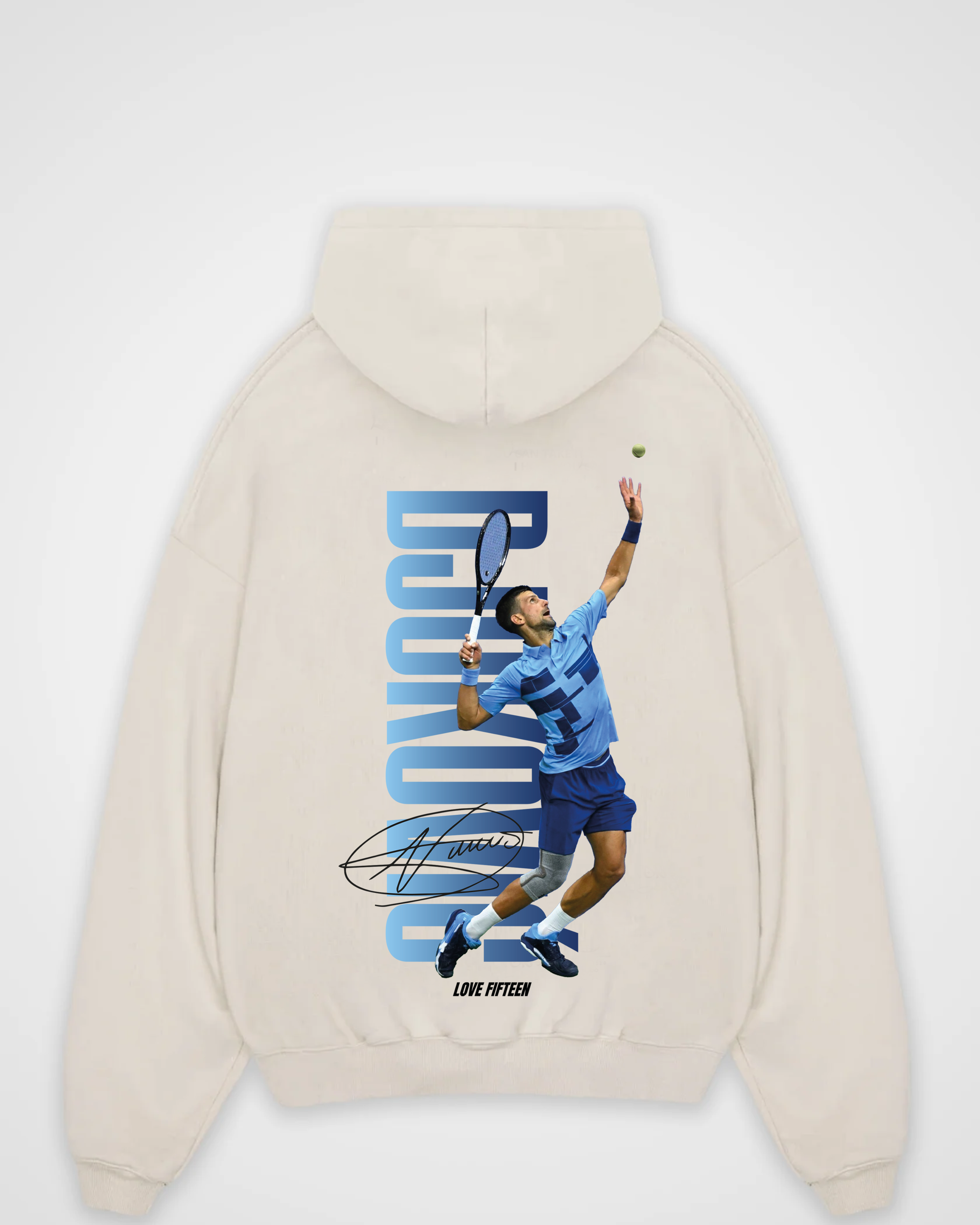 Novak Djokovic Blue Oversized Hoodie
