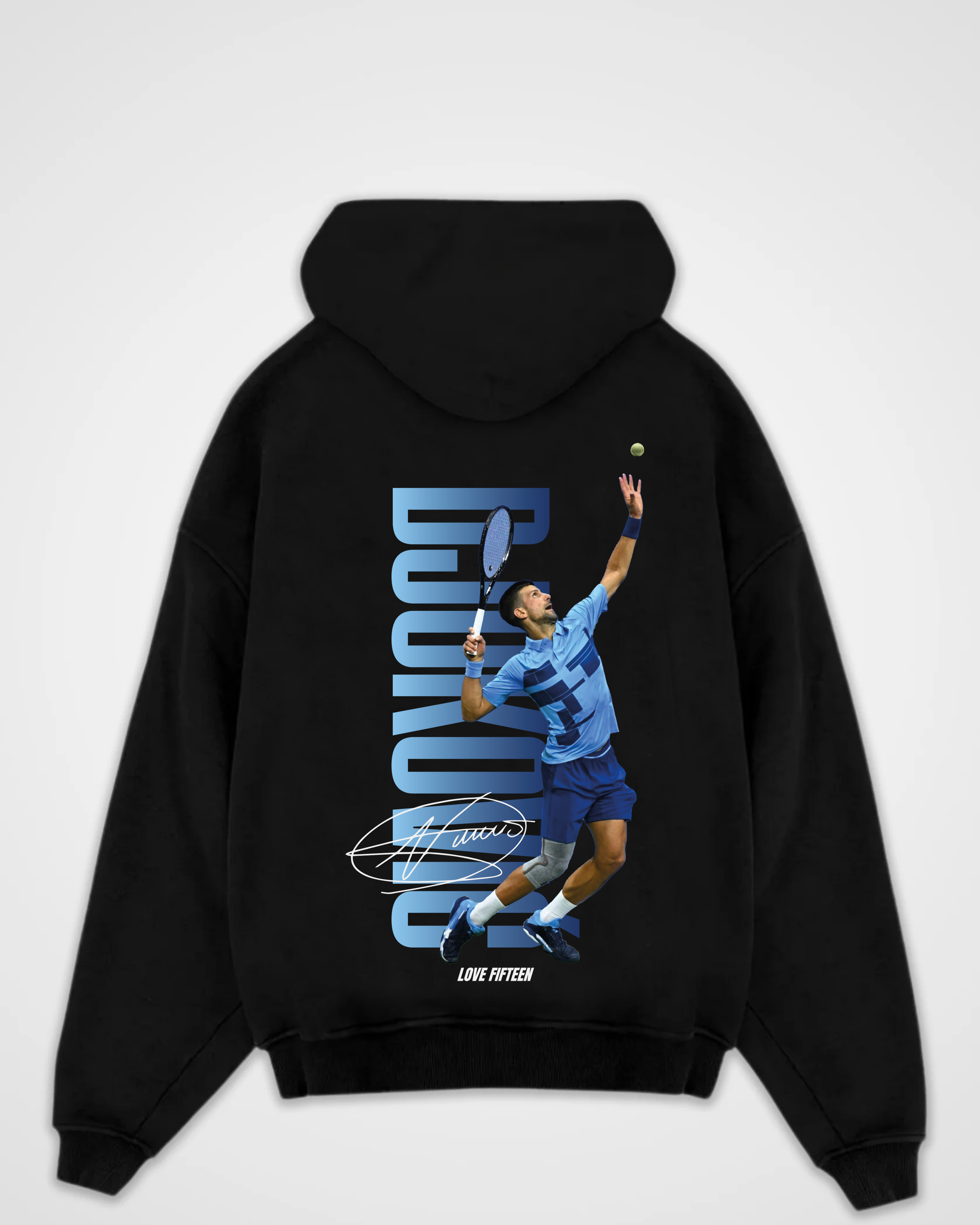 Novak Djokovic Blue Oversized Hoodie