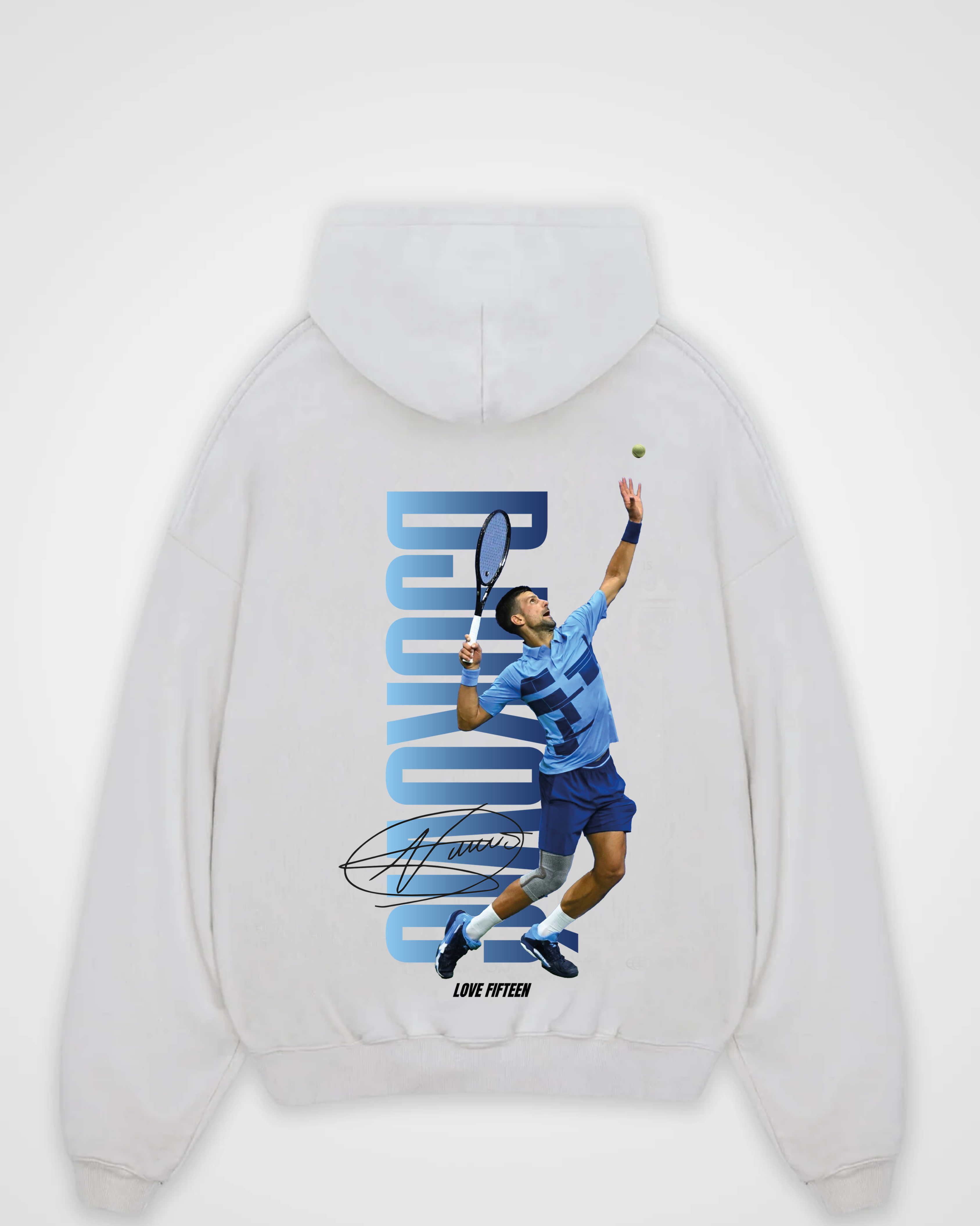 Novak Djokovic Blue Oversized Hoodie