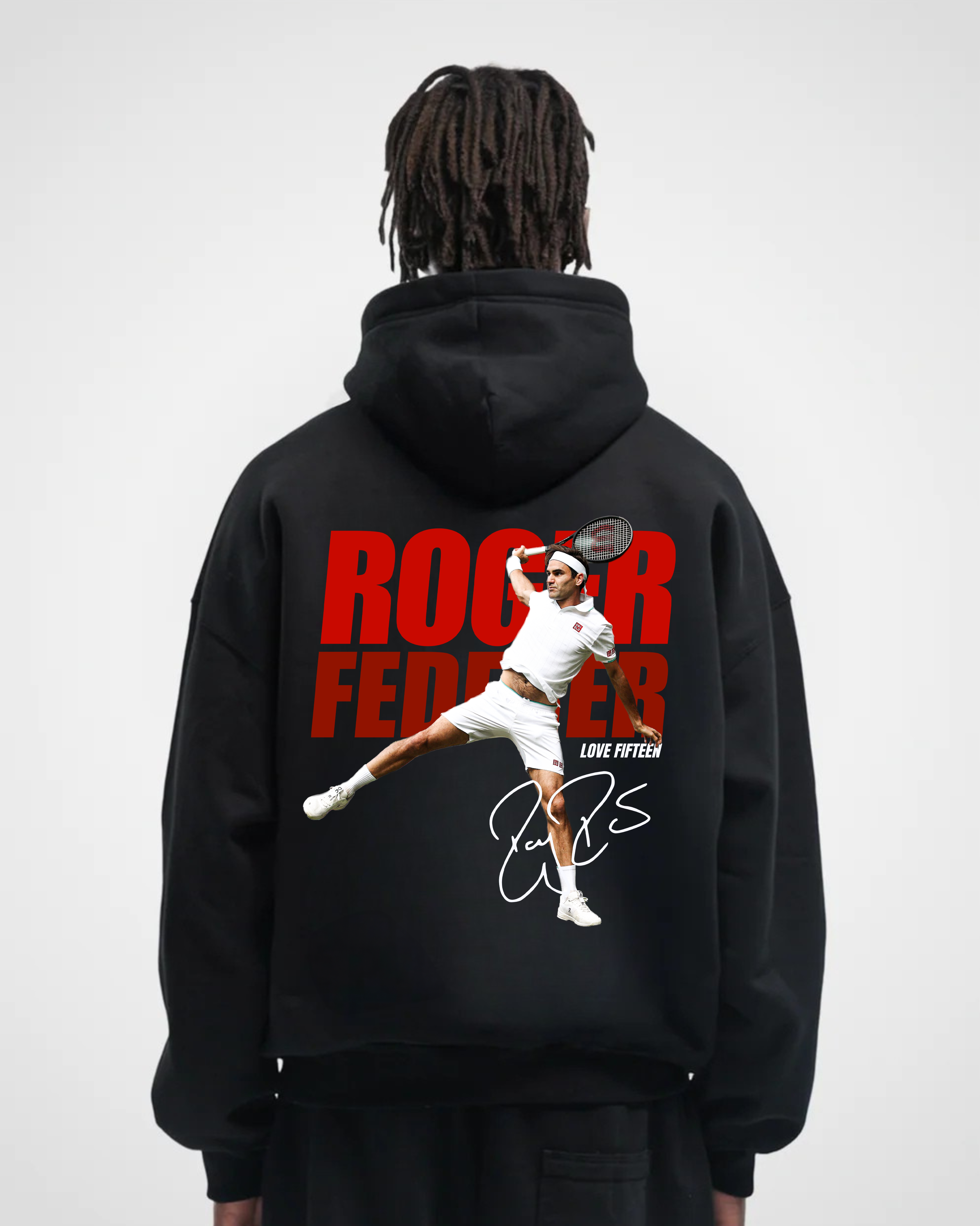 Roger Federer backhand Merch Oversized Hoodie