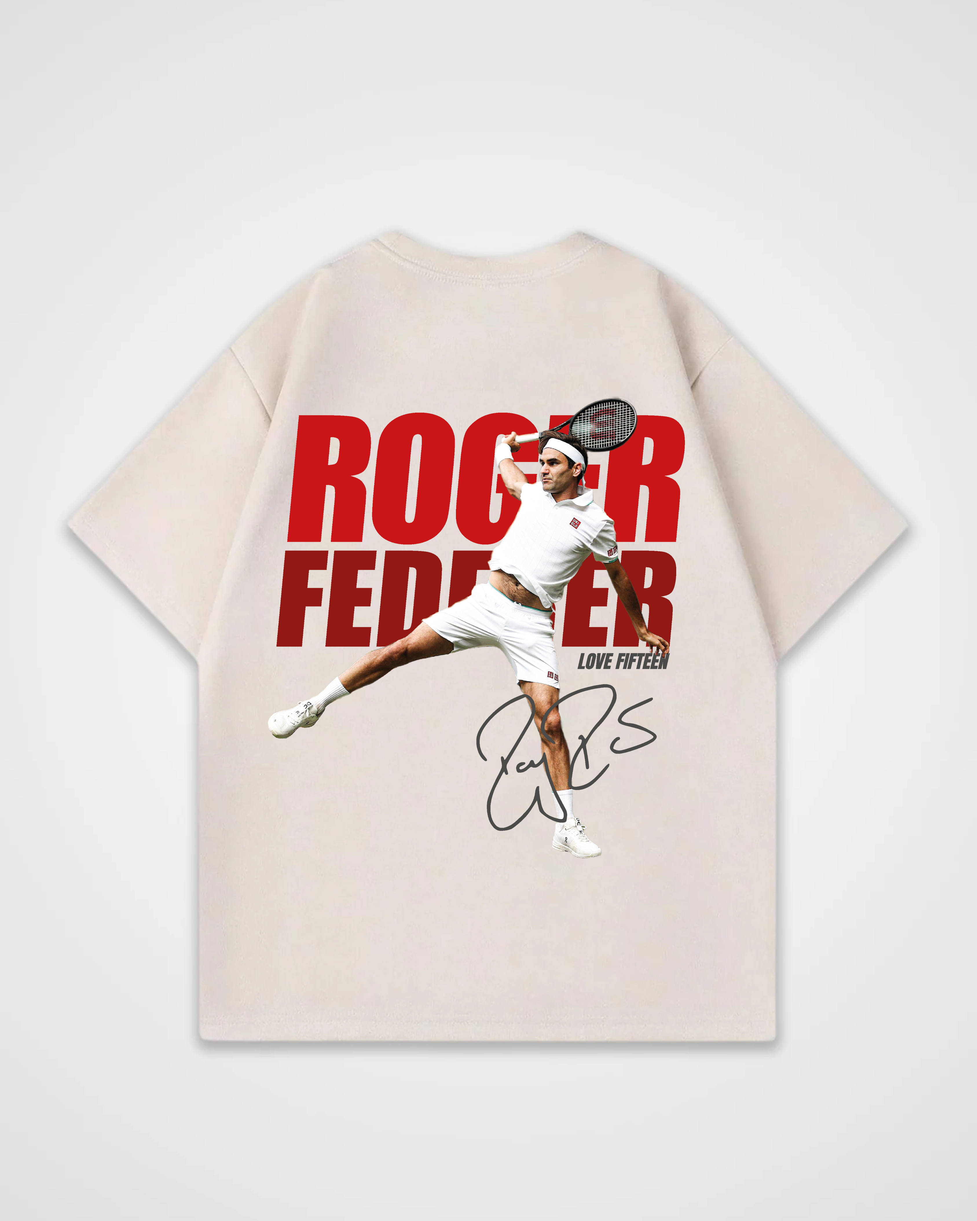 Roger Federer backhand Merch Oversized Shirt