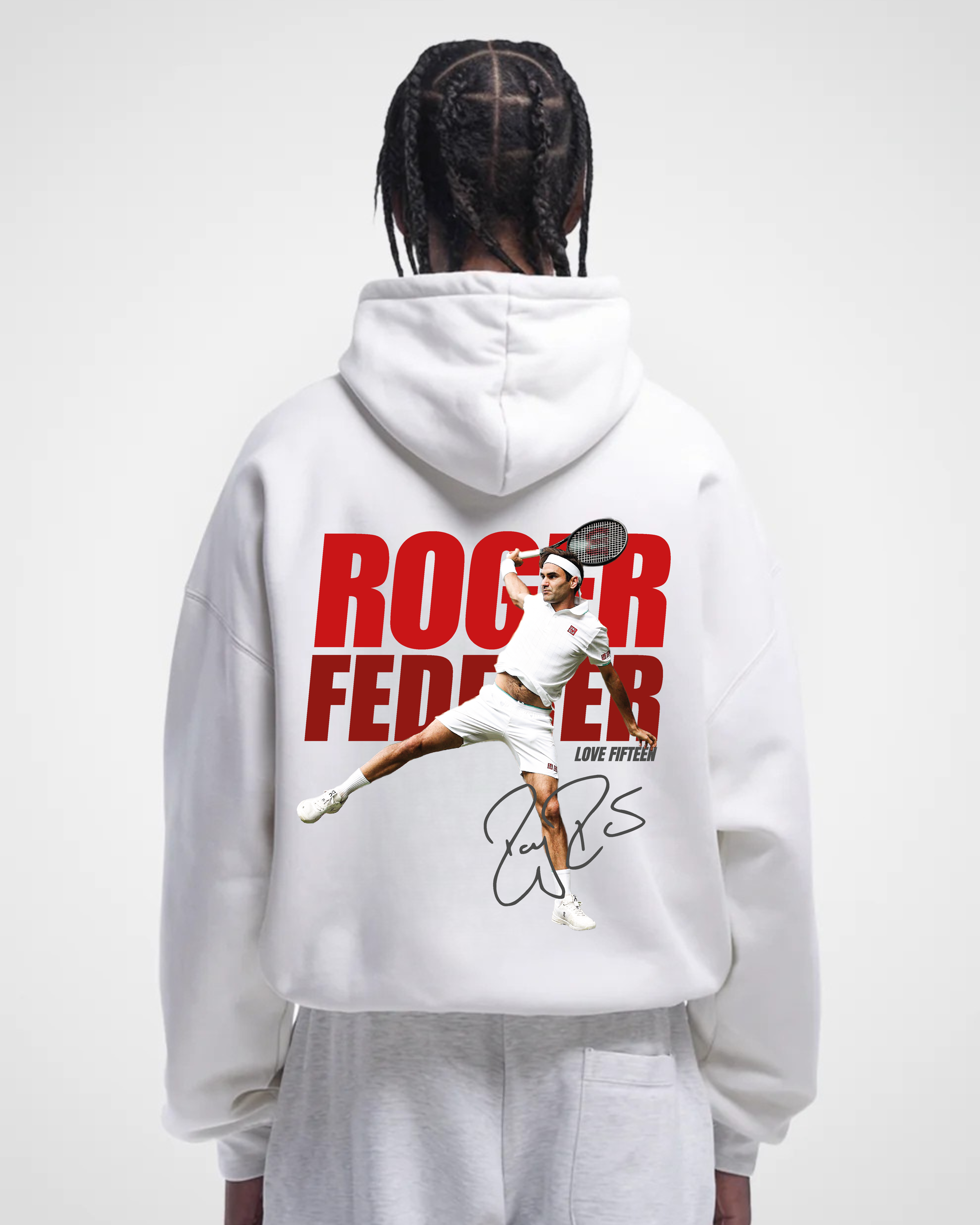 Roger Federer backhand Merch Oversized Hoodie
