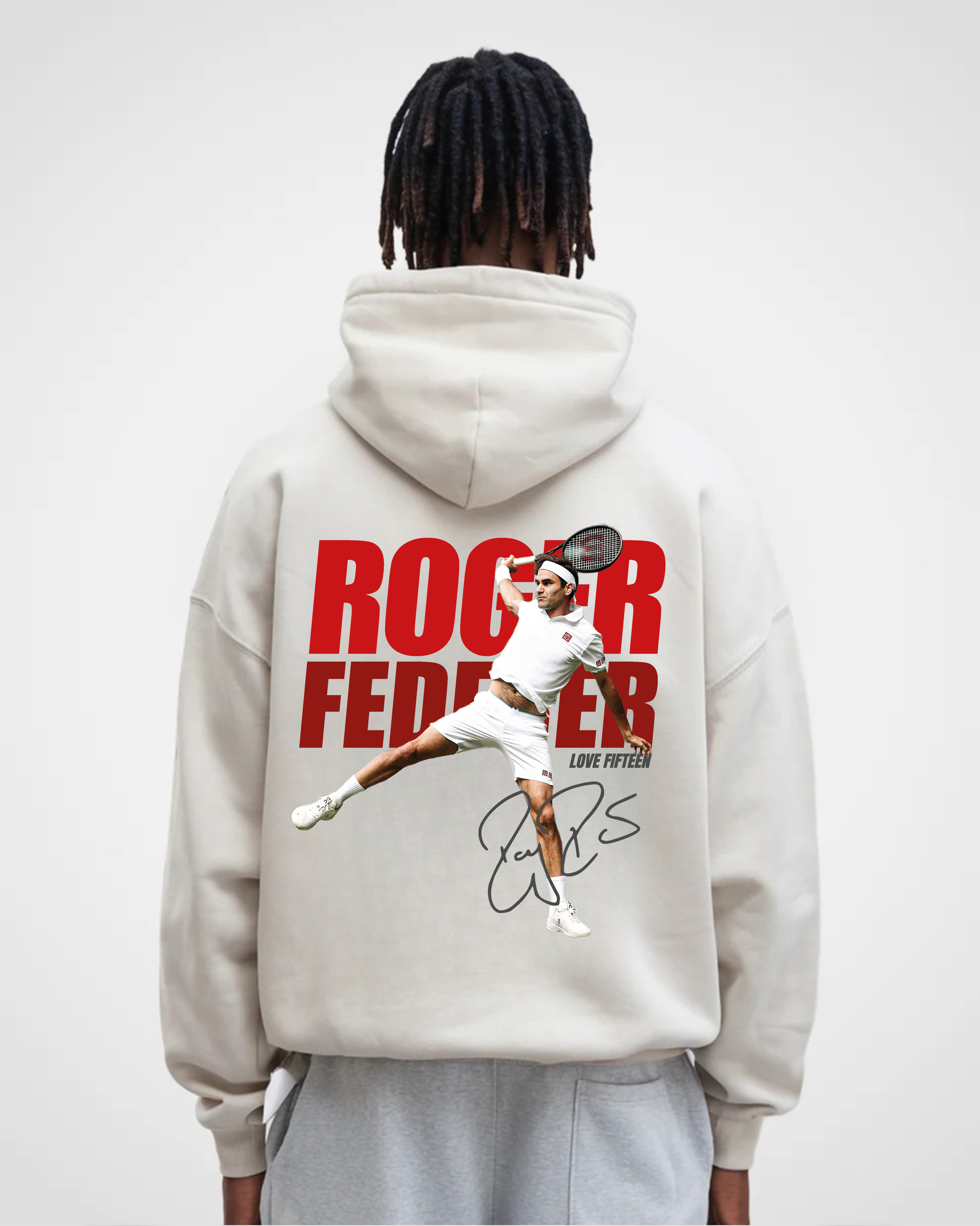 Roger Federer backhand Merch Oversized Hoodie