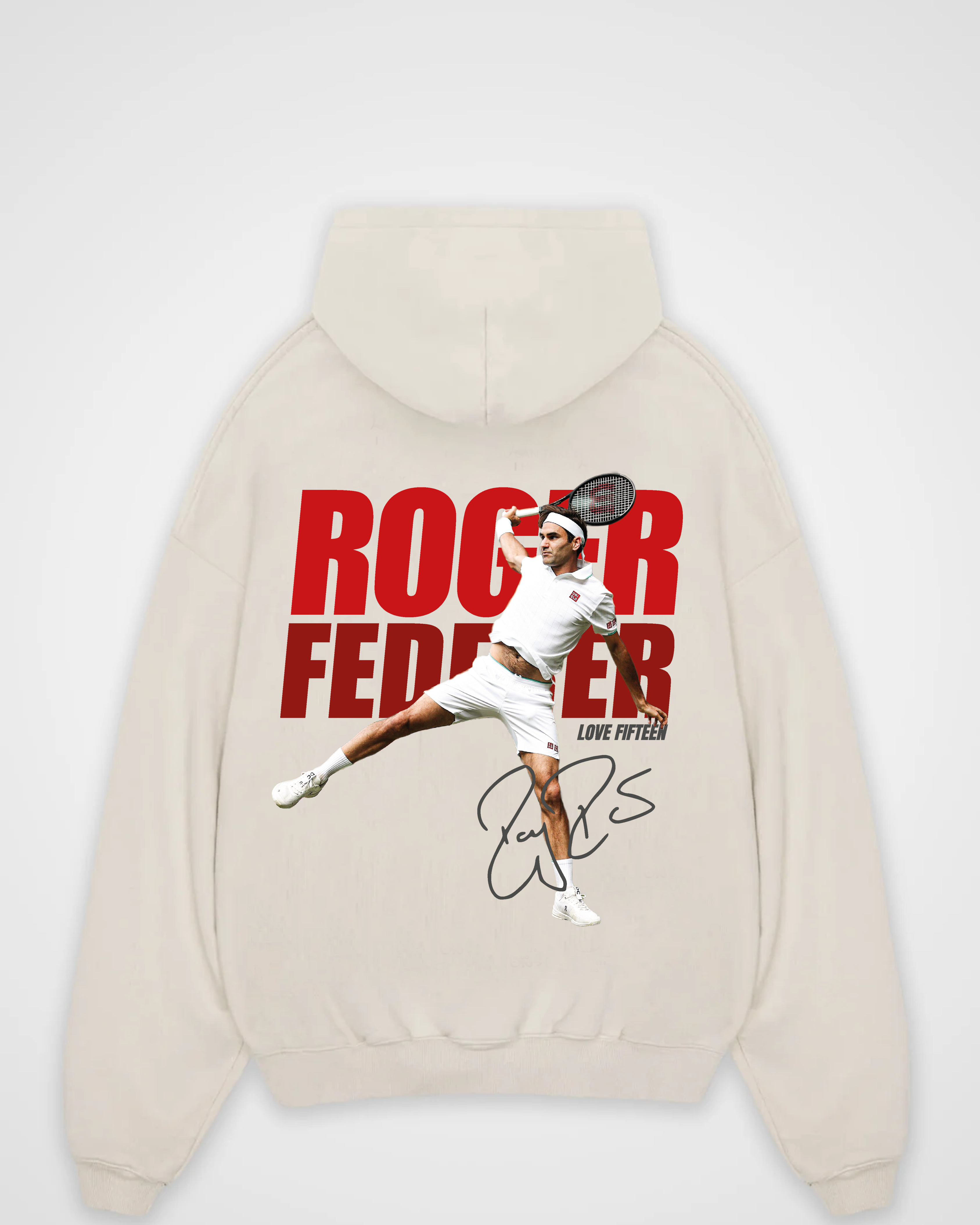 Roger Federer backhand Merch Oversized Hoodie