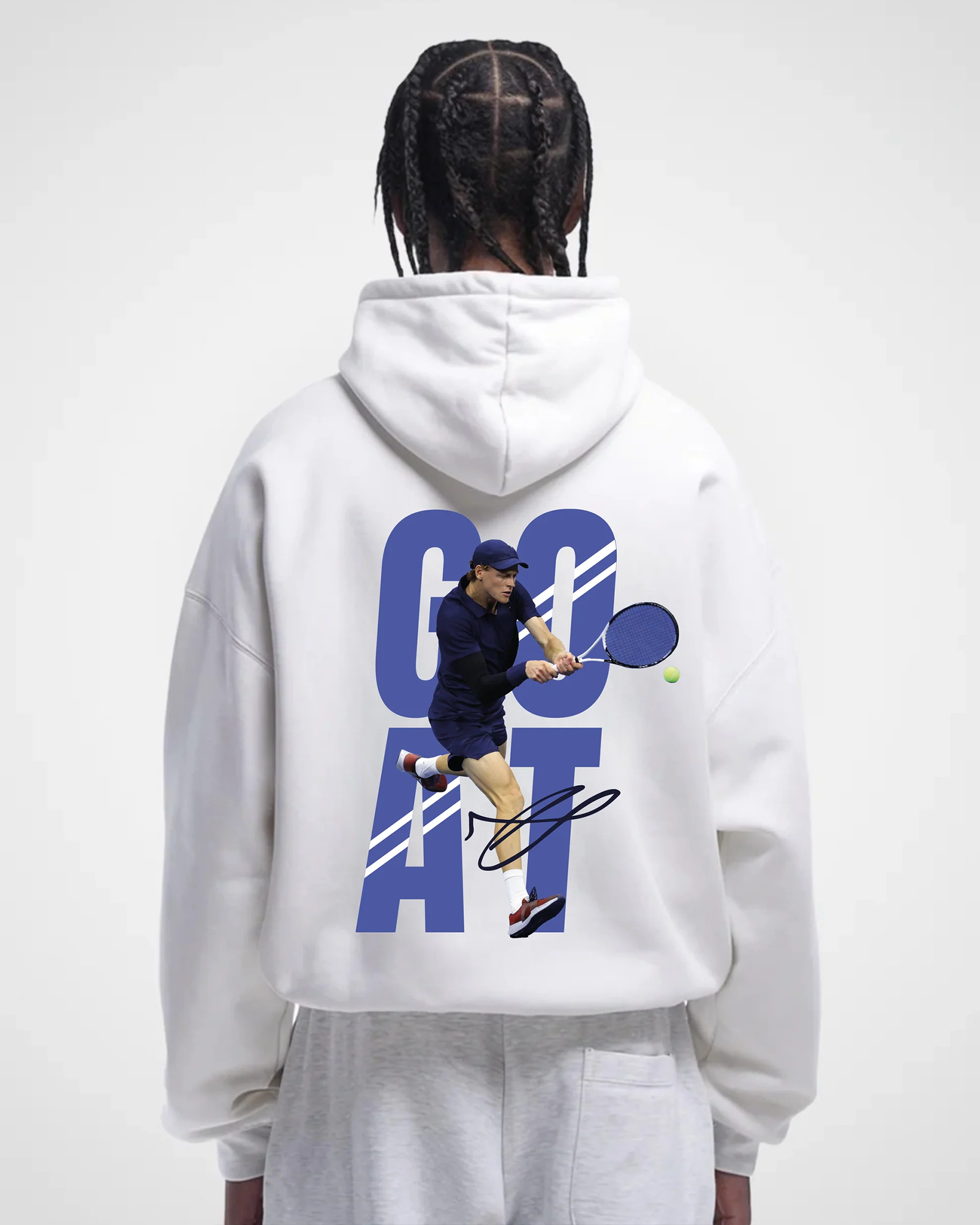 Jannik Sinner Goat Merch Oversized Hoodie