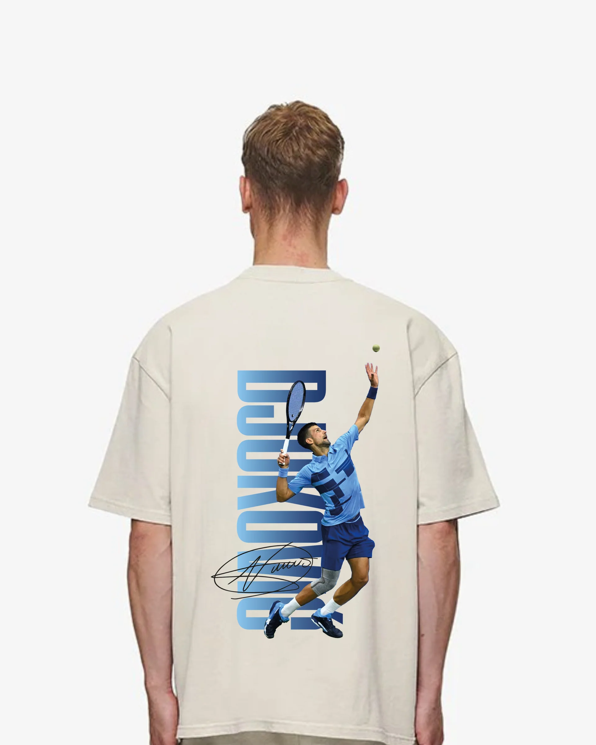 Novak Djokovic Blue Oversized Shirt