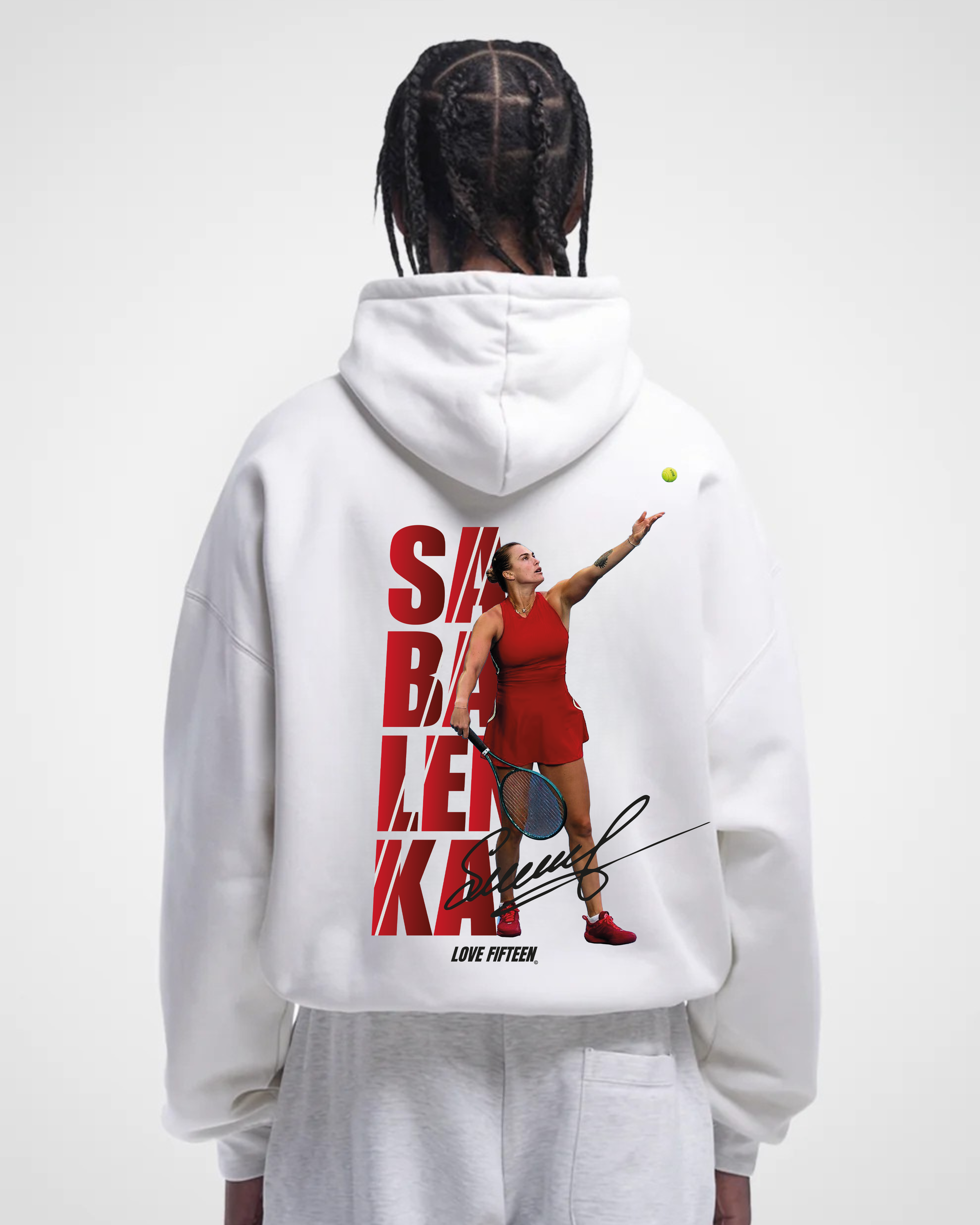 Aryna Sabalenka Red Oversized Hoodie