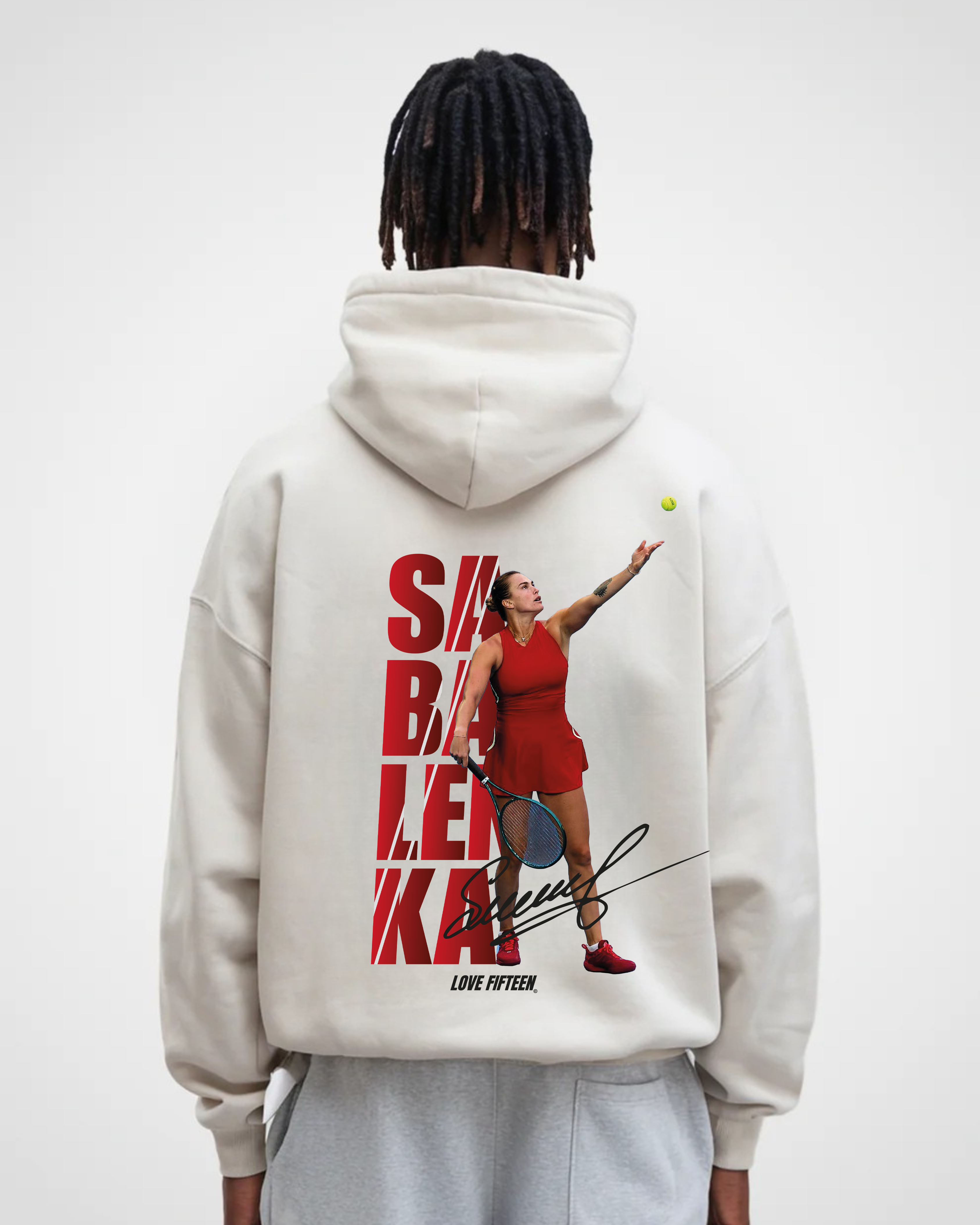 Aryna Sabalenka Red Oversized Hoodie