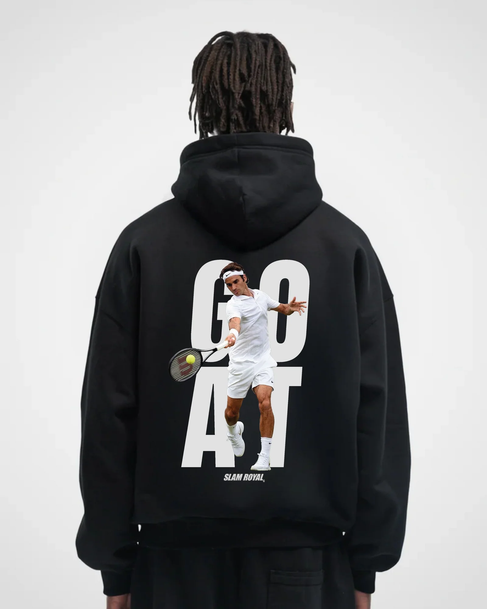 Roger Federer Goat Merch Oversized Hoodie